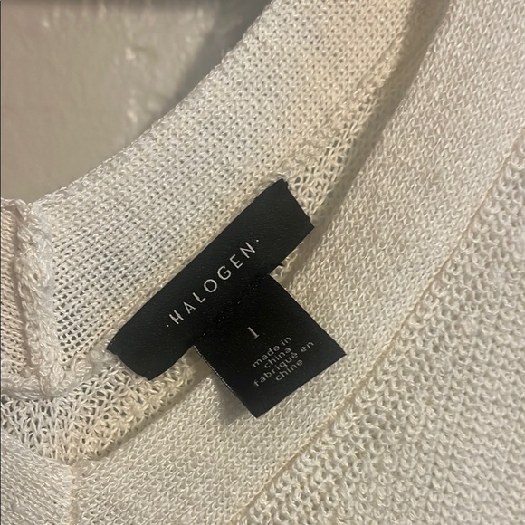 Halogen Cream Sleeveless Knit Top Large - Picture 2 of 6